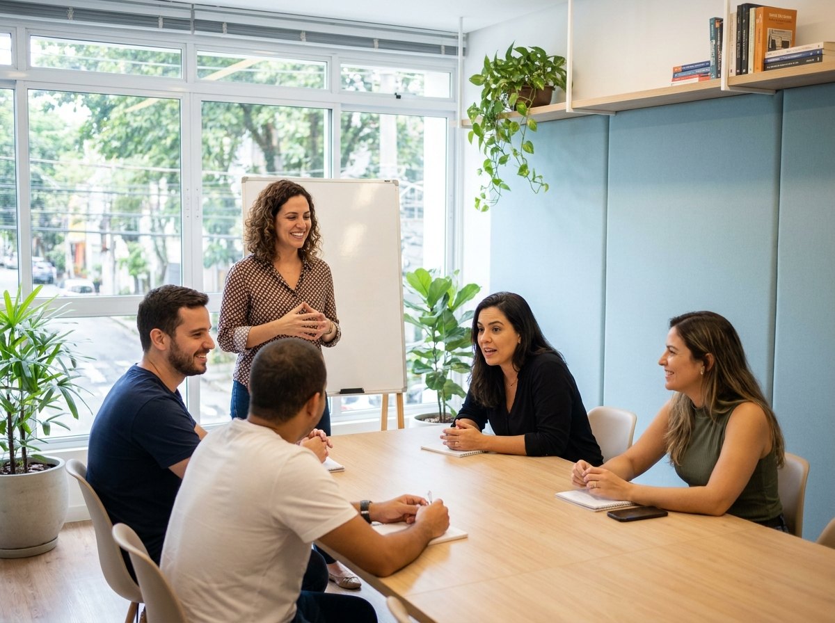 Aula de inglês na WeLike English School